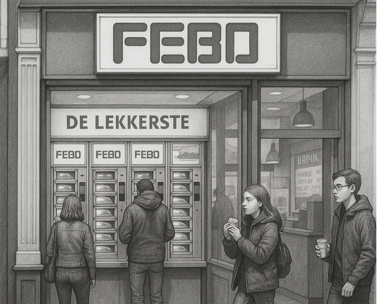 An image of a FEBO distribution to illustrate the article is Utrecht better than Amsterdam