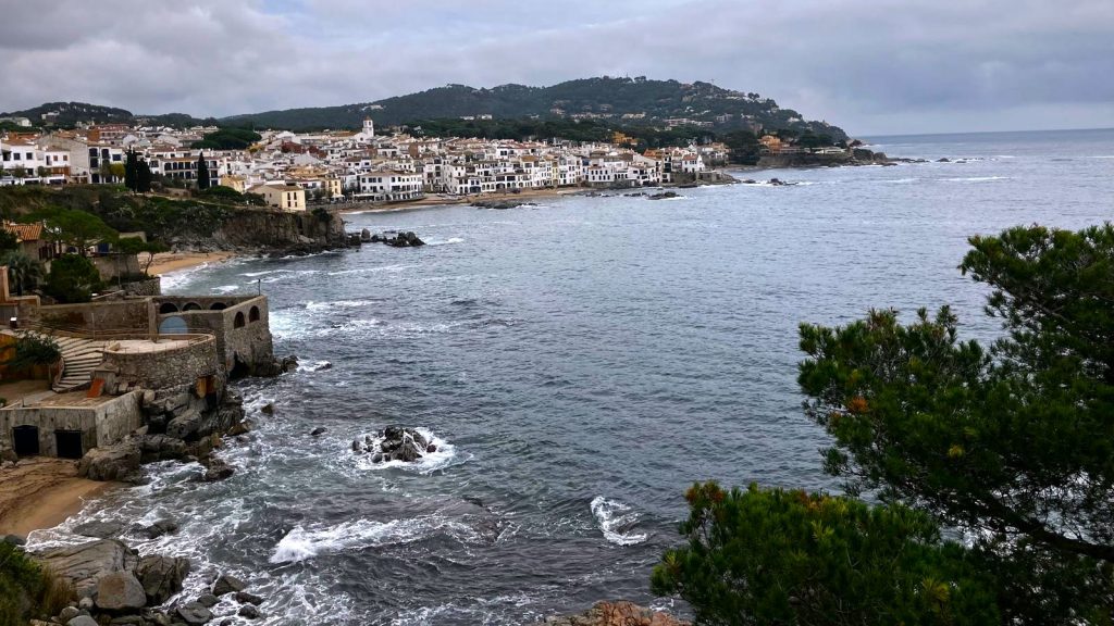 View of Calella Costa Brava from the costal path