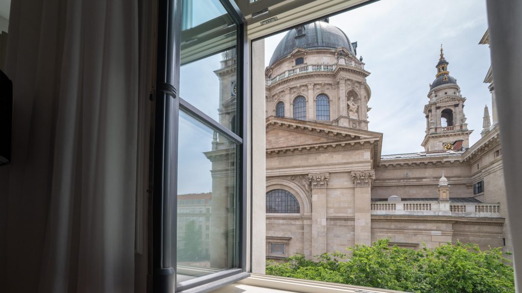 Room with a view at the Radisson Collection Basilica - Budapest ten day itinerary in central Europe