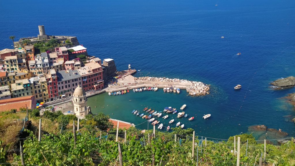 Cinque terre village in Italy and example of a destination in Europe for travel planning services