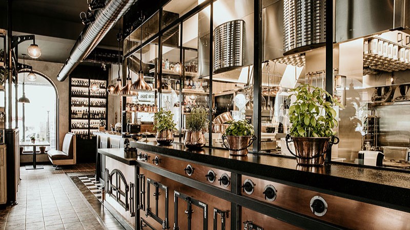 Restaurant Drukarnia Smaku Cristina - Zakopane - Poland inside an old printing works.