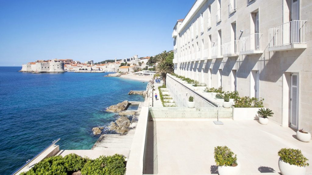 Hotel Excelsior over looking the Adriatic sea - the best location in Dubrovnik for a trip to Europe in March