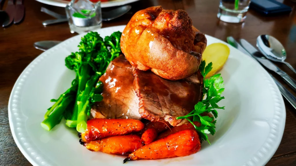 Sunday lunch with Yorkshire pudding