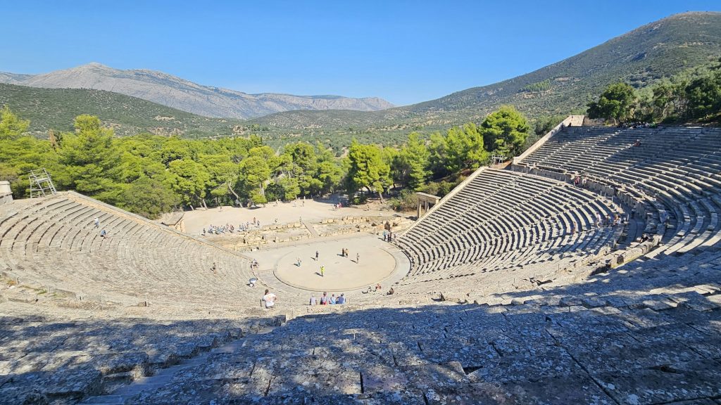 A photograph of The Ancient Theatre of Epidaurus to illustrate the best places to go in Europe in May