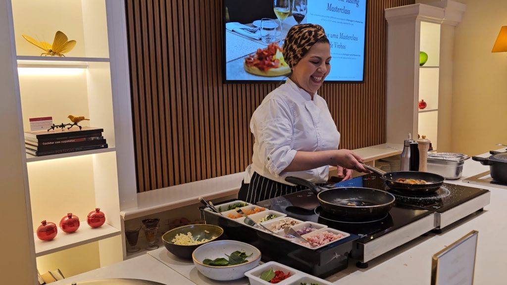 Chef at the omlette and tapioca station at the Yeatman hotel