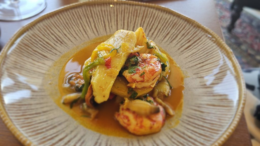 Seafood Cataplana at the Orangerie Restaurant - Yeatman Hotel Porto Portugal