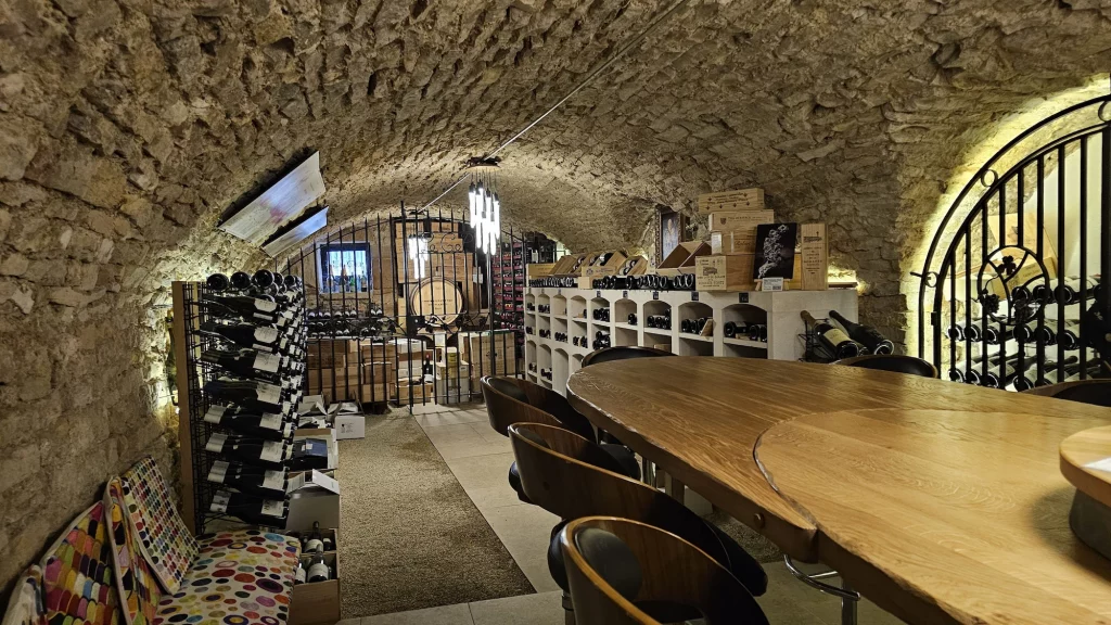 A photo of the Tasting cellar at the 5* hotel Le Cep in Beaune, Burgundy