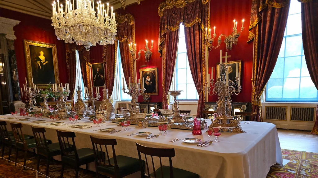 Dining room at Chatsworth House Derbyshire the best of English counties