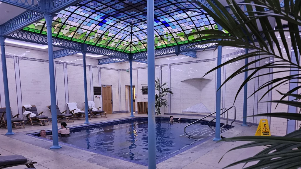 The pool at Buxton spa where you can bathe in the natural mineral water in Derbyshire