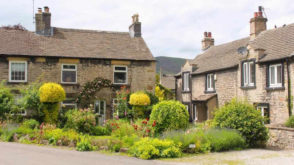 English Cottages in Castleton Derbyshire