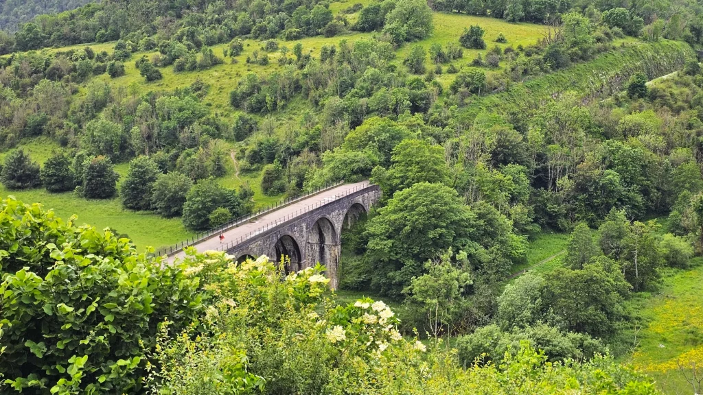 View of the Monsal trail from Monsal Head Derbyshire to answer the question is Derbyshire worth visiting