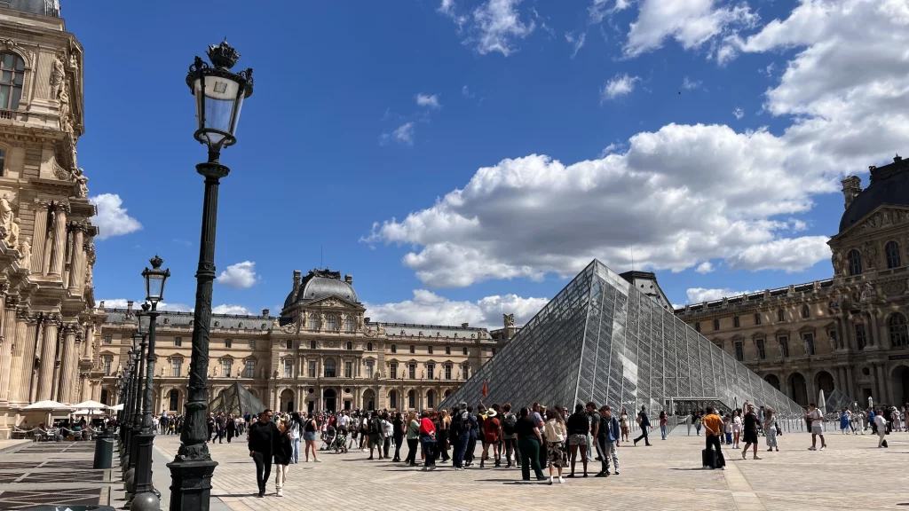 The pyramid of the louvre museum in Paris 2 weeks in Europe