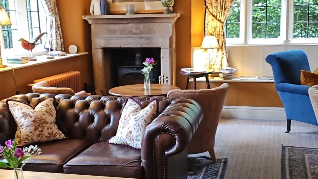 The refurbished lounge at The Peacock at Rowsley