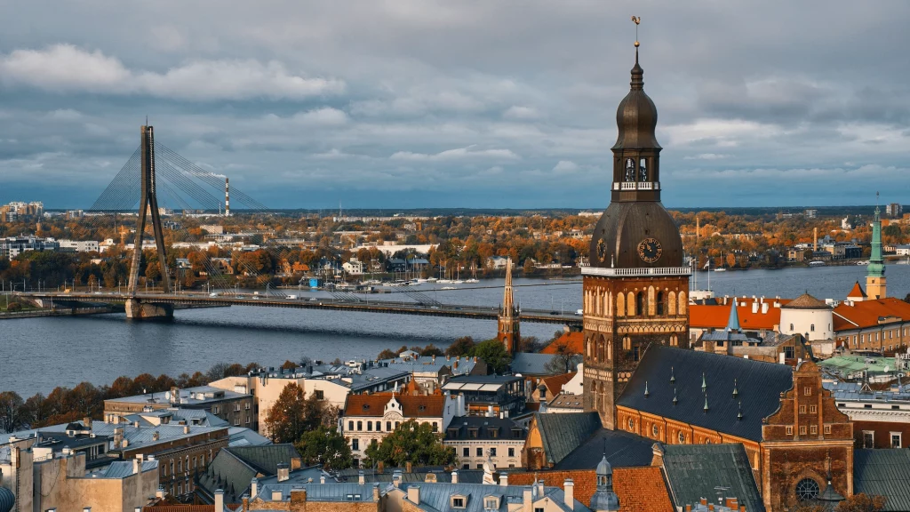 The city of Riga in Latvia is on of the best places to go in Europe in July
