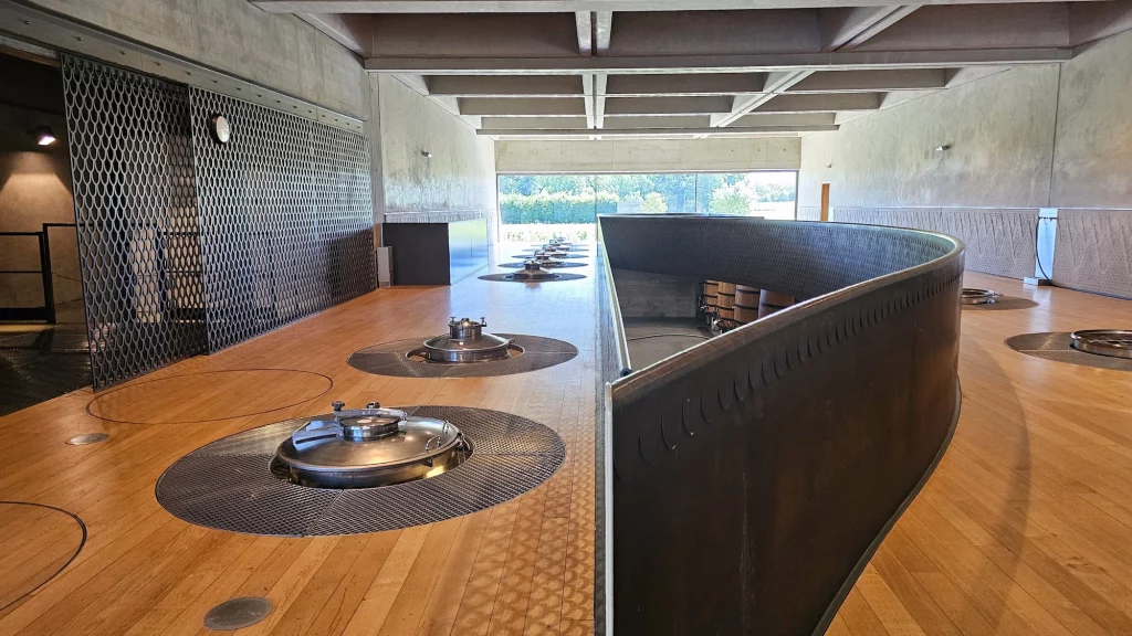 Vat room at Chateau Marquis d'Alesme for a day trip to Margaux from Bordeaux