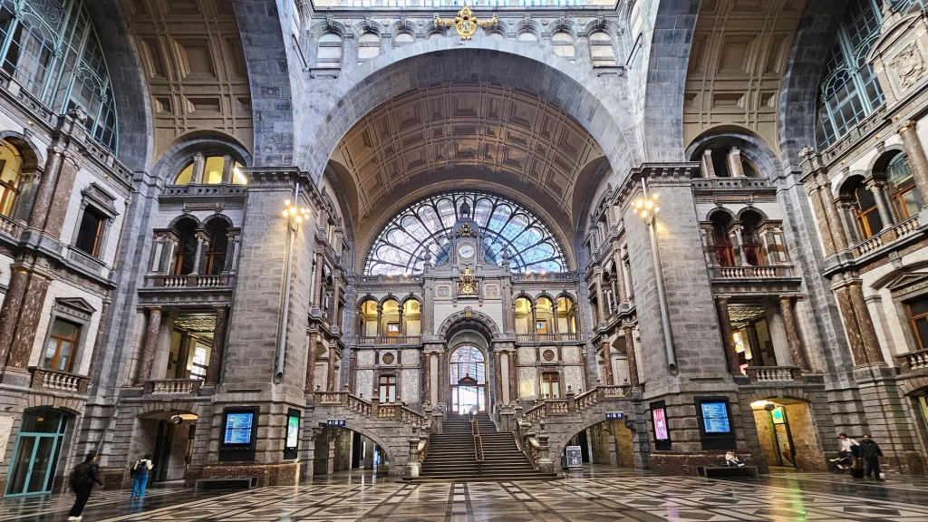 Antwerp Central Train Station and why it helps make Antwerp the best city in Belgium to visit.